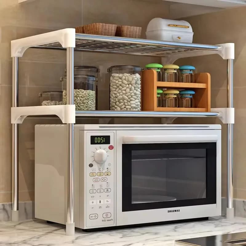 Estante Para Microondas Organizador Cocina Rack Ajustable — miniatura 2