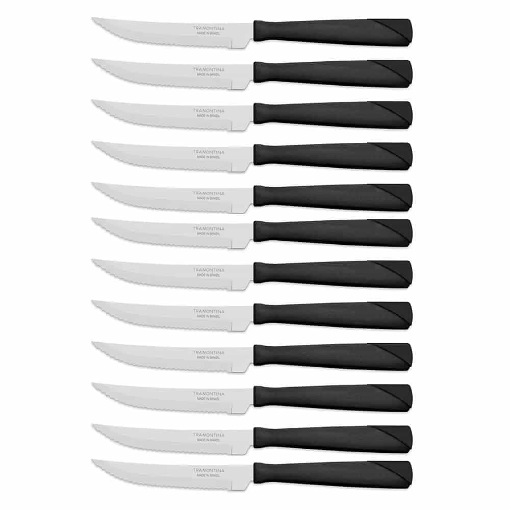Cuchillos para asado Tramontina New Kolor pack de 12 unidades