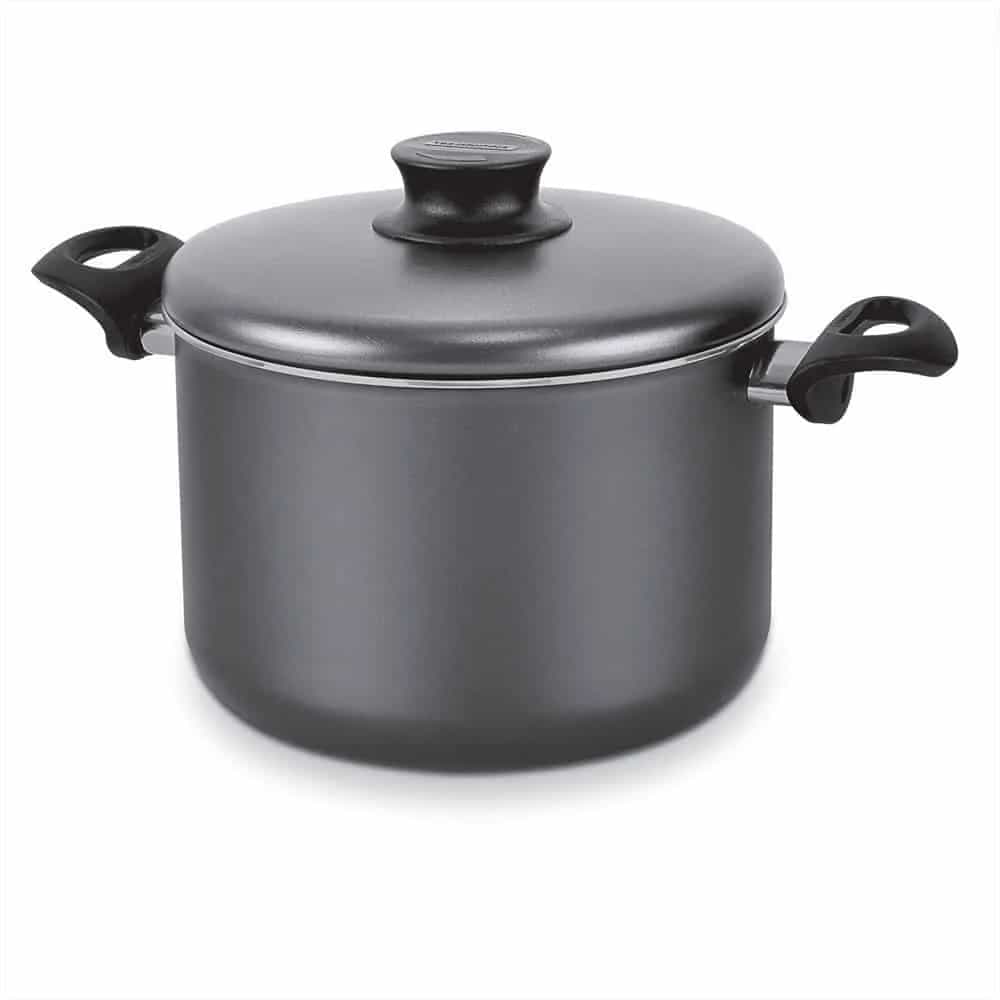 Olla alta con tapa de vidrio Tramontina Paris antiadherente 22 cm 5.7 L
