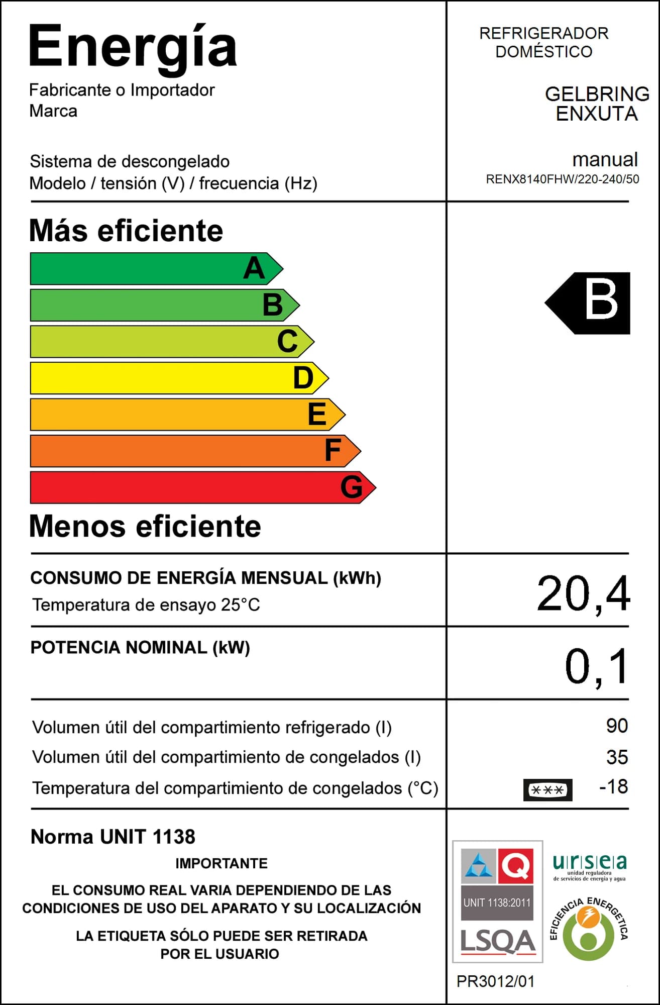Refrigerador Frío Húmedo 129 Litros Color Blanco — miniatura 3