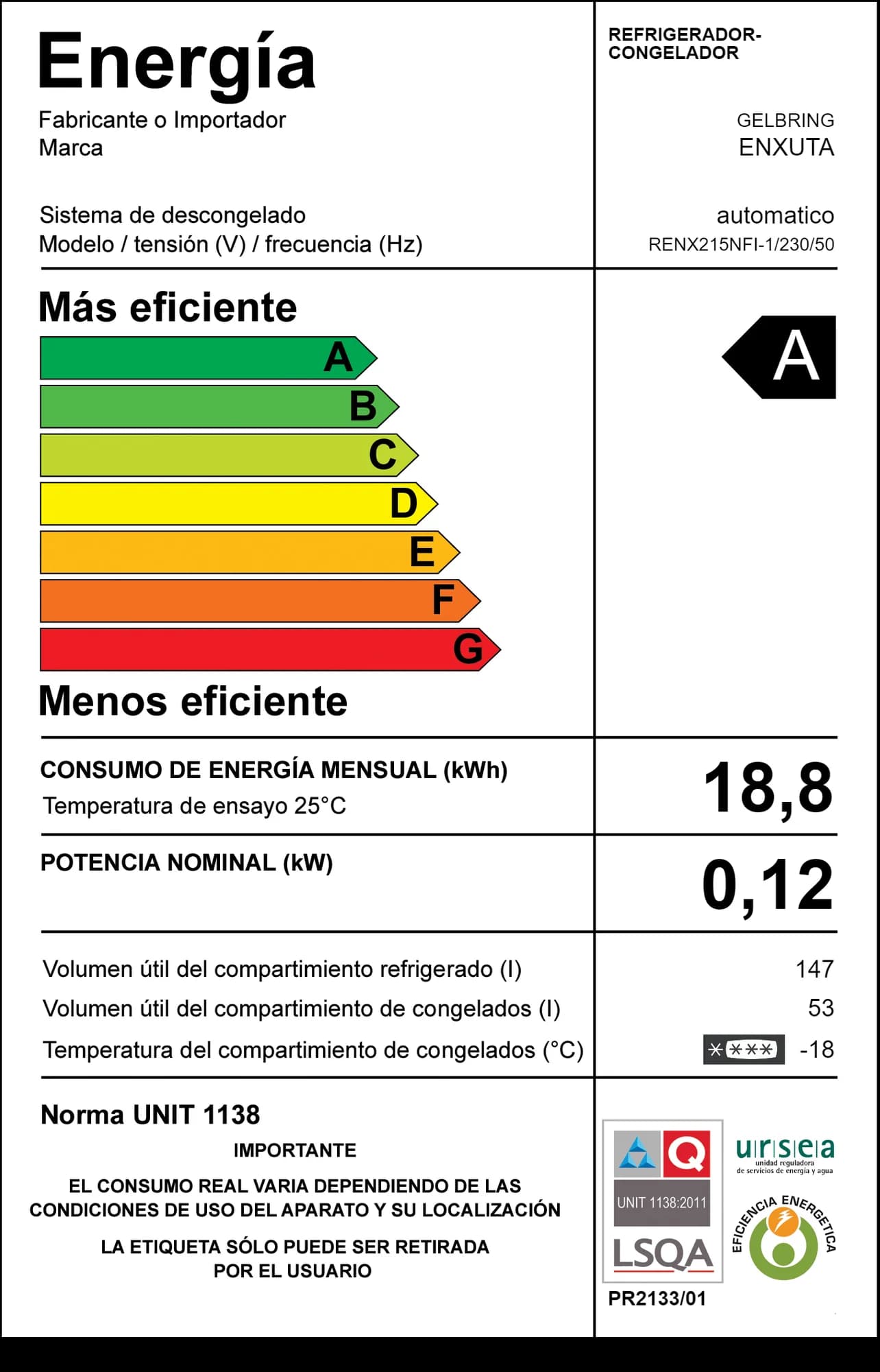 Refrigerador Frío Seco 200 Litros Inox — miniatura 2