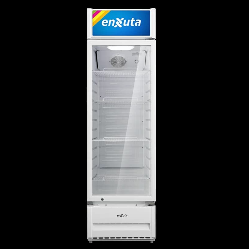 Vitrina Comercial Vertical 309 Litros con Cenefa Luminosa Led