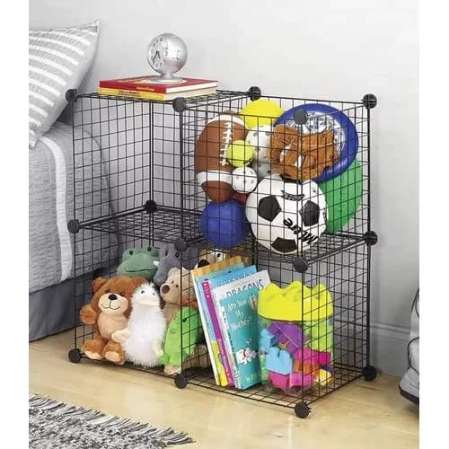 Organizador Estantería Metálica 8 Módulos Cubos Armable Negro — imagen 4 de 7