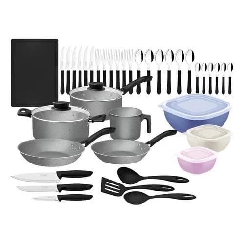 Batería De Cocina Tramontina Linz 44 Piezas Aluminio Gris — imagen 1 de 2