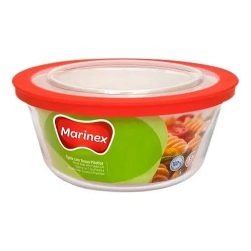 Contenedor De Alimentos Marinex Facilità Vidrio 1 L Rojo — imagen 4 de 6