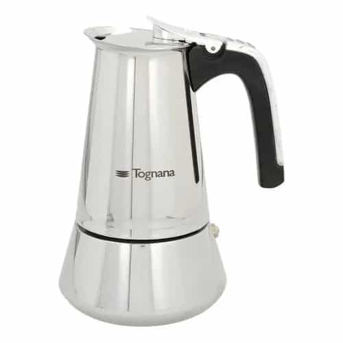 Cafetera Italiana Tognana Riflex Inducción Acero 4 Tazas