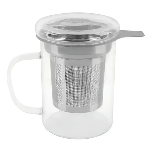Taza Tramontina Vidrio Borosilicato Con Infusor Acero 350 Ml — imagen 1 de 3
