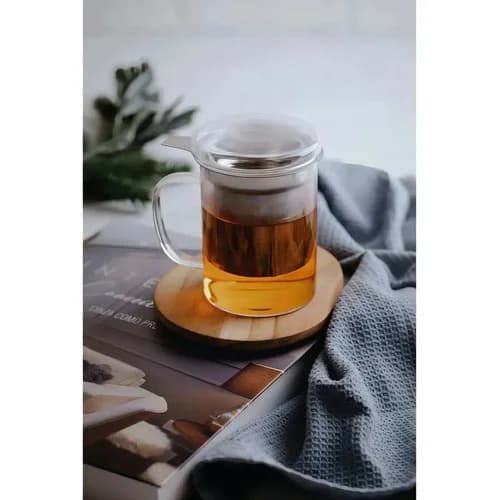 Taza Tramontina Vidrio Borosilicato Con Infusor Acero 350 Ml — imagen 3 de 3