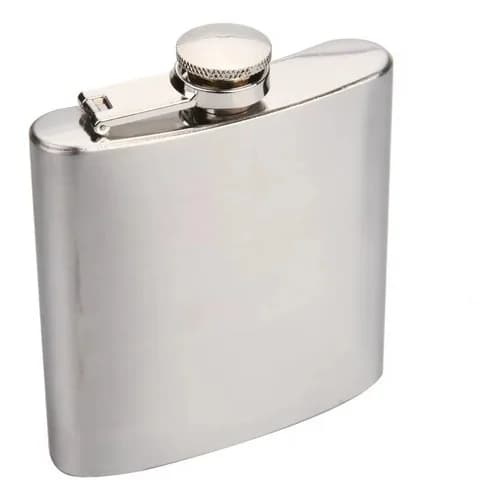 Petaca De Acero Inoxidable 240 Ml Con Tapa Hermética — imagen 1 de 5