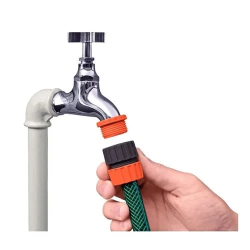 Kit Manguera Y Soporte Tramontina Flex 30 M 1/2 Verde/Negro — imagen 5 de 6