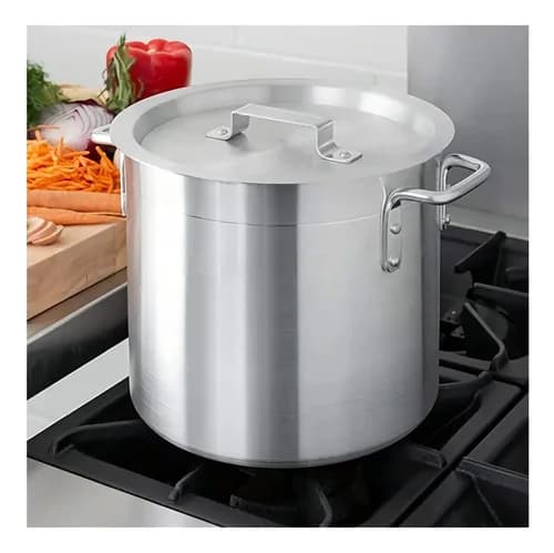Olla Hotelera Oliveira 38 L Aluminio 40 Cm Asas Remachadas — imagen 2 de 5