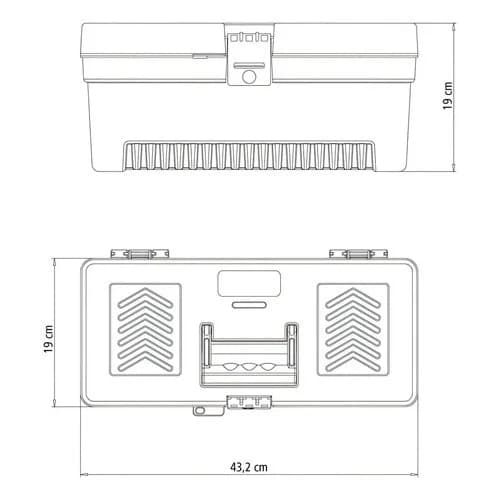 Caja Plástica para Herramientas Tramontina 43 Cm Negro y Amarillo — imagen 6 de 6