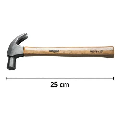 Martillo De Uña Curvo Tramontina 18 Mm Mango De Madera Barnizada — imagen 1 de 2