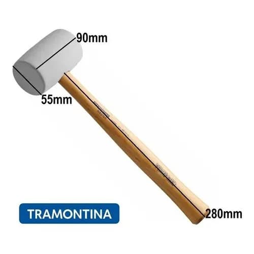 Martillo De Goma Tramontina 450 G Mango De Madera — imagen 3 de 6