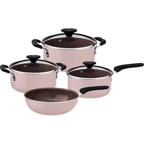 Juego De Utensilios Tramontina Tunis Cerámica 4 Piezas Rosa Trufado — imagen 1 de 3
