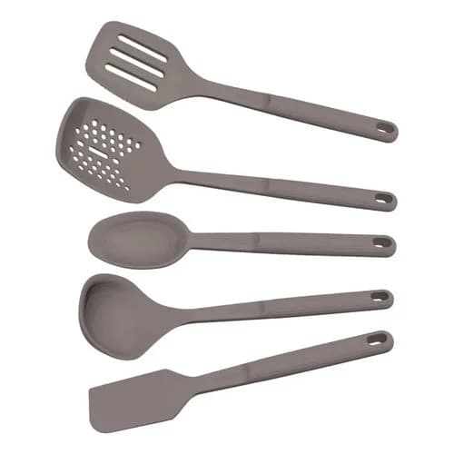 Juego De Utensilios Tramontina Softta Silicone Grey 5 Piezas — imagen 1 de 8