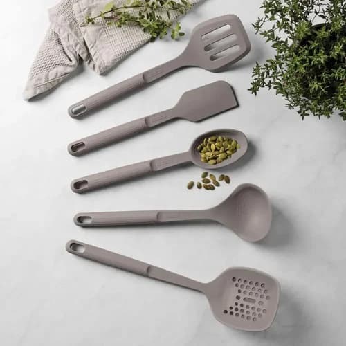 Juego De Utensilios Tramontina Softta Silicone Grey 5 Piezas — imagen 2 de 8