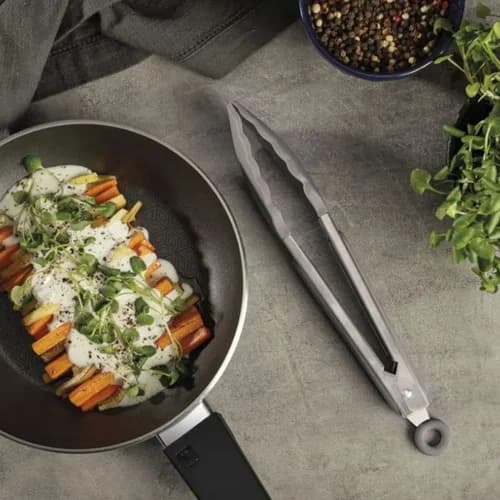 Pinza Multipropósito Tramontina Softta Silicona Gris 27 Cm — imagen 2 de 4