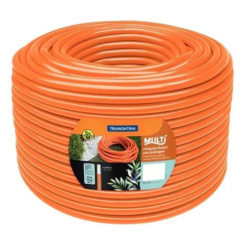 Manguera De Jardín Tramontina Super Flex 3/4 50 M Naranja — imagen 1 de 4