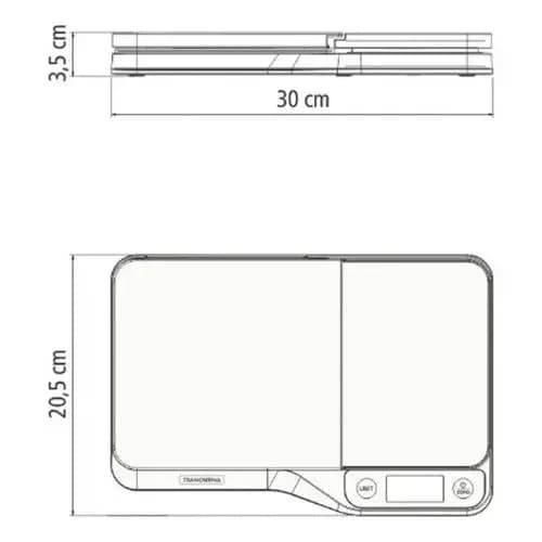 Balanza De Cocina Digital Tramontina Adatto 5 Kg Con Tara — imagen 4 de 4
