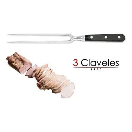 Tenedor Trinchador 3 Claveles Forge 16 Cm Mango Negro — imagen 2 de 3