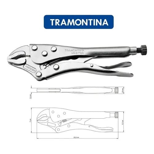 Alicate a Presión Tramontina Curvo de Acero 10 Pulgadas — imagen 7 de 7
