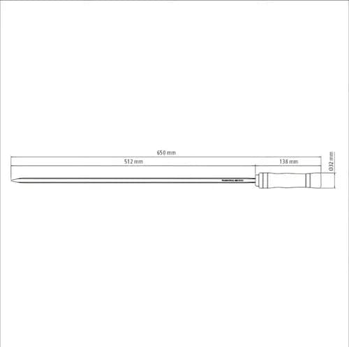 Pincho Para Barbacoa Tramontina Acero Inoxidable 65 Cm — imagen 2 de 3