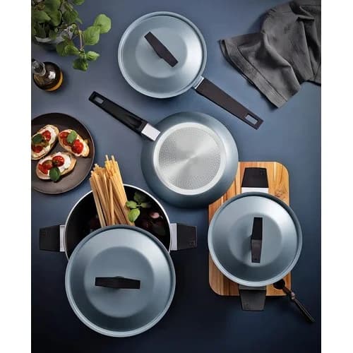 Batería De Cocina Tramontina Spezia 4 Piezas Inducción Azul — imagen 2 de 5