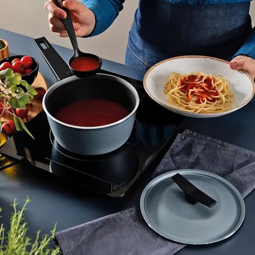 Batería De Cocina Tramontina Spezia 4 Piezas Inducción Azul — imagen 4 de 5