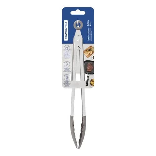 Pinza De Cocina Tramontina Softta De Silicona Gris 33,9 Cm — imagen 2 de 5