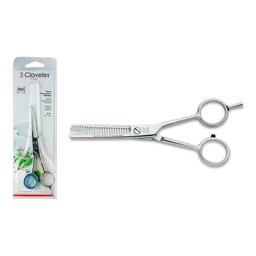 Tijera Peluquero De Entresacar 3 Claveles 14 Cm Acero Inoxidable — imagen 1 de 1