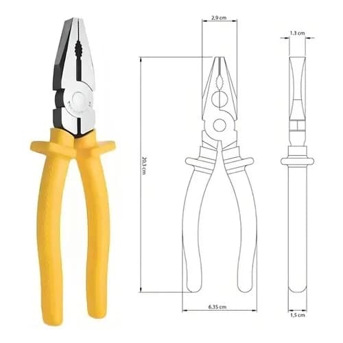 Pinza Universal Tramontina 8 Pulgadas Aislada 1000 V — imagen 6 de 12
