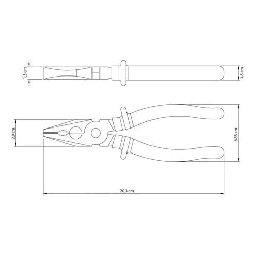 Pinza Universal Tramontina 8 Pulgadas Aislada 1000 V — imagen 9 de 12