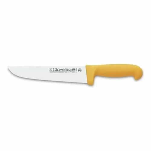 Cuchillo Carnicero Angosto 3 Claveles Acero Inoxidable 25 Cm