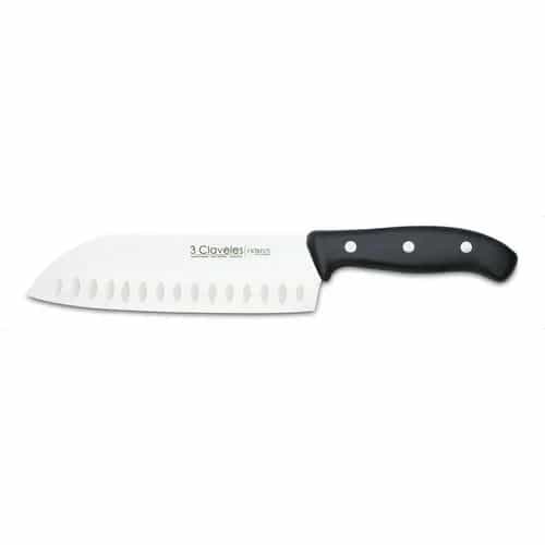 Cuchillo Santoku 3 Claveles Domus Acero Inoxidable 18 Cm