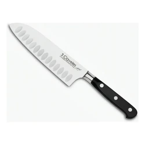 Cuchillo Santoku 3 Claveles Forjado Alveolado 17 Cm Acero — imagen 1 de 5