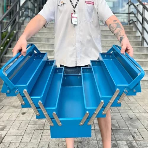 Caja De Herramientas Tramontina Acordeón 7 Cajones Azul — imagen 5 de 8