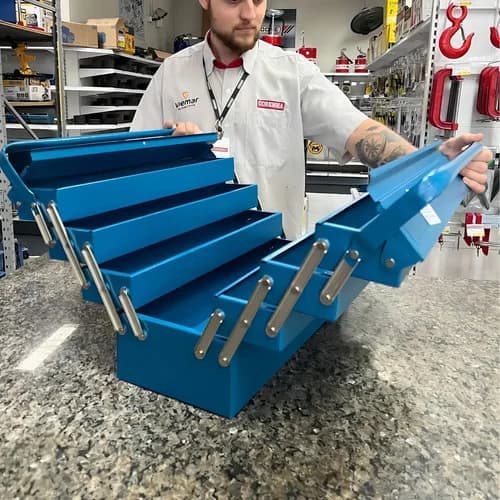 Caja De Herramientas Tramontina Acordeón 7 Cajones Azul — imagen 6 de 8