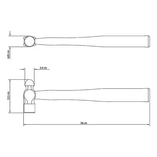 Martillo De Bola Pulido Tramontina 800 G — imagen 3 de 4