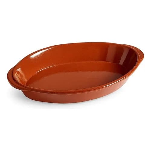 Fuente Asadera Oval De Barro Arte Regal 39 Cm Miel — imagen 1 de 4