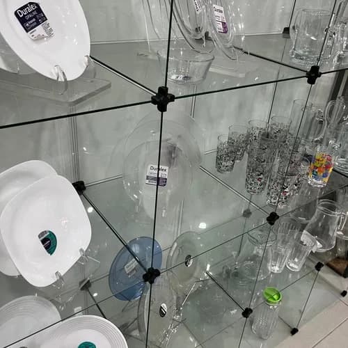 Estantería Exhibidor De Cubos Vidrio Templado 3 Pisos — imagen 4 de 4
