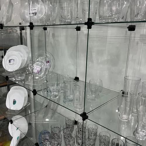 Estantería Exhibidor De Cubos Vidrio Templado 3 Pisos — imagen 3 de 4