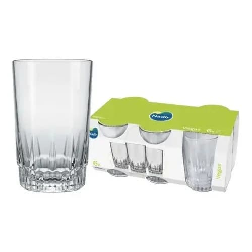 Set 6 Vasos Vidrio Vegas Nadir 240 Ml — imagen 1 de 7