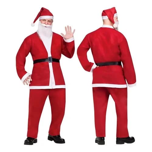Disfraz De Papá Noel Adulto Talle Único Rojo Y Blanco — imagen 1 de 5