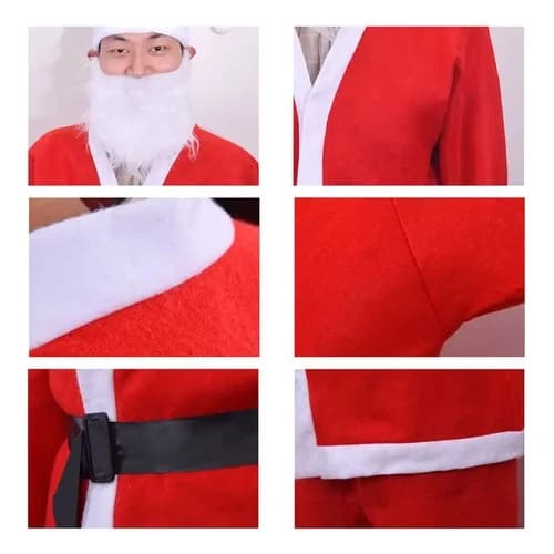 Disfraz De Papá Noel Adulto Talle Único Rojo Y Blanco — imagen 2 de 5