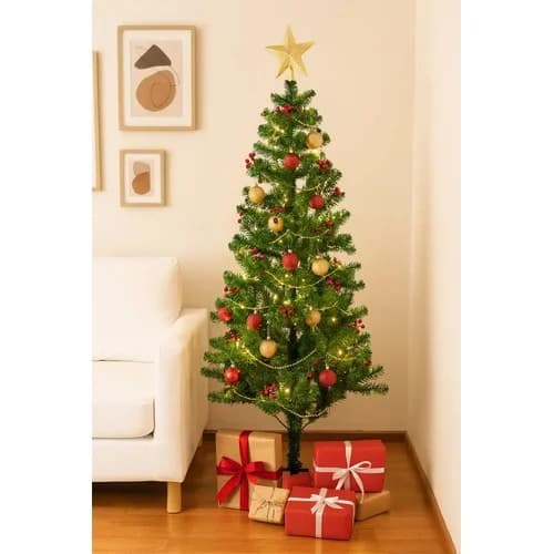 Árbol De Navidad 180 Cm Base De Metal 280 Ramas — imagen 1 de 5