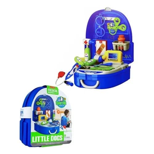 Mochila Con Juego De Doctor Infantil 18 Piezas Azul — imagen 4 de 4