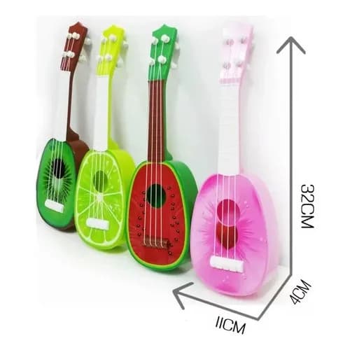 Ukelele Infantil De Juguete Diseño De Fruta 33 X 11 Cm — imagen 4 de 4