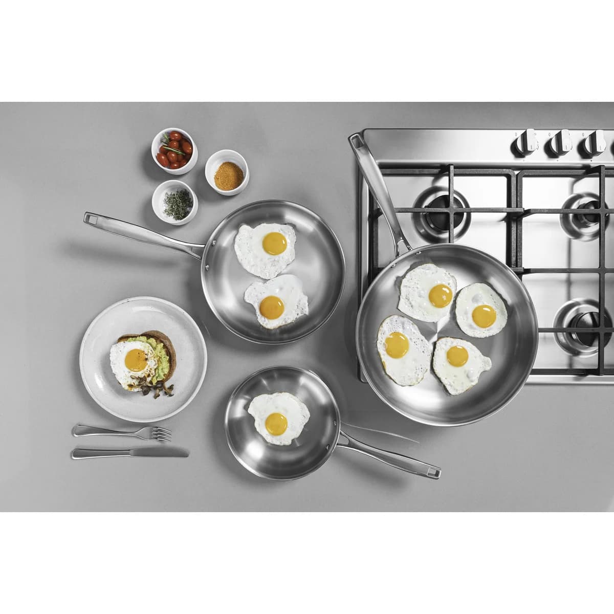 Sartén Tramontina Grano Triple Fondo 20 cm 1,2 L Acero Inoxidable — Apta Inducción — imagen 8 de 8