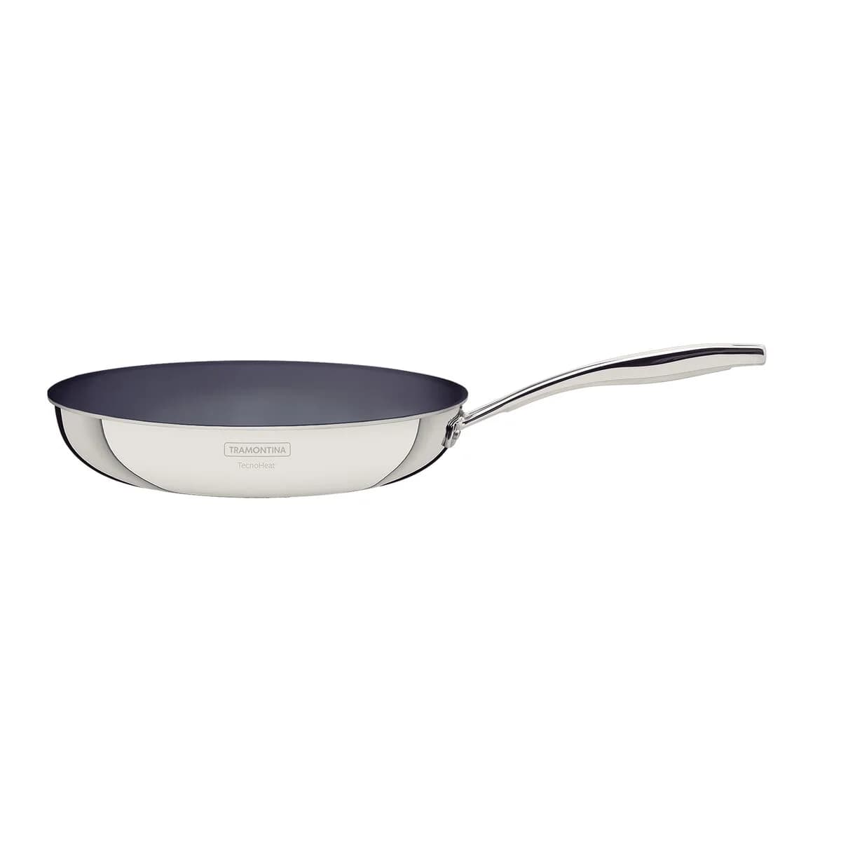 Sartén Tramontina Grano Triple Fondo 26 cm 2,2 L Acero Inoxidable con Revestimiento Cerámico — Apta Inducción